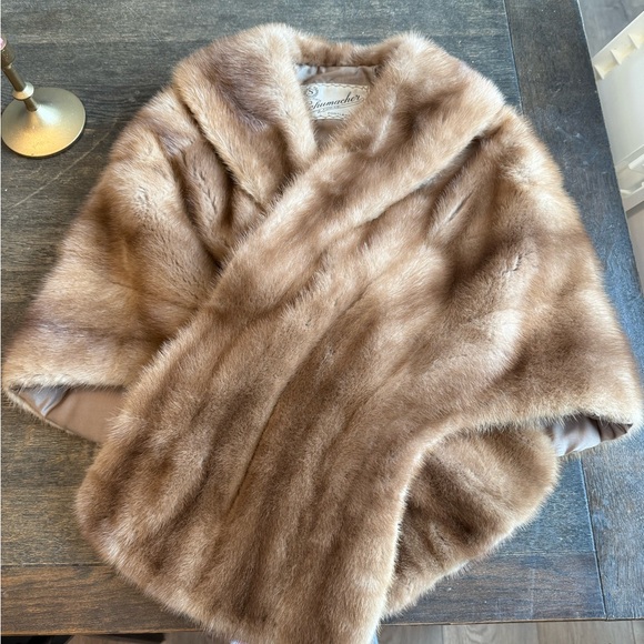 Schumacher Fur Company Jackets & Blazers - Luxurious Brown Fur Cape Coat